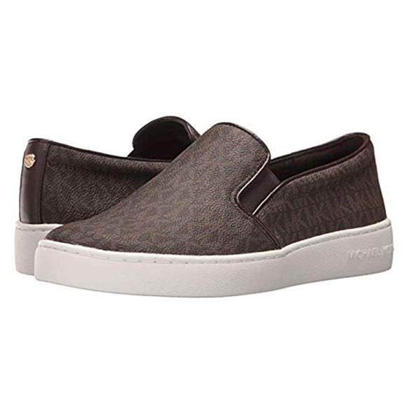 NWT  Michael Kors Women's Keaton Slip-On Brown Nappa Sport 8.5 M - Picture 1 of 5